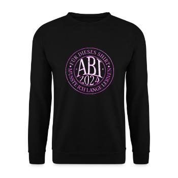 Abi Prüfung 2024 - Unisex Pullover - Schwarz - Vorne - Alina (178cm) & Michal (187cm)