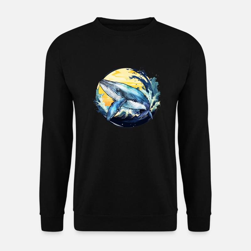 Blauwal - Unisex Pullover - Schwarz