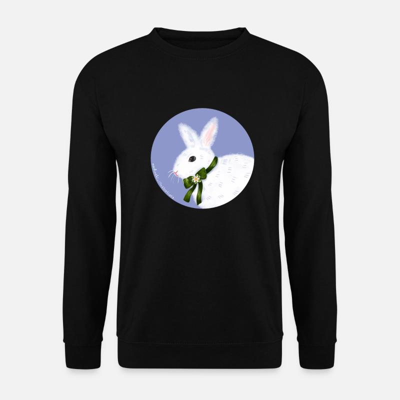 Weißer Hase - Unisex Pullover - Schwarz