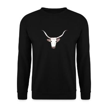 Bull - Unisex Sweatshirt - black - Front - Alina (178cm) & Michal (187cm)