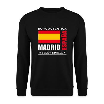 Madrid - Sweat-shirt Unisexe - noir - Devant - Alina (178cm) & Michal (187cm)