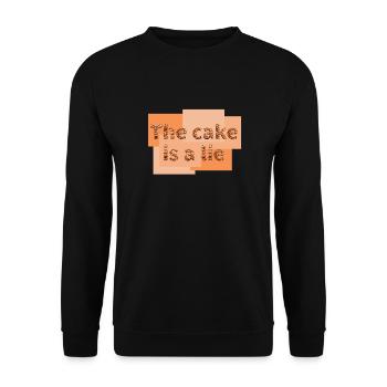 The cake is a lie - Unisex Sweatshirt - black - Front - Alina (178cm) & Michal (187cm)
