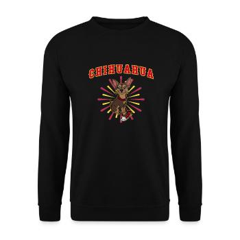 Chihuahua Dog Sneaker - Unisex Sweatshirt - black - Front - Alina (178cm) & Michal (187cm)
