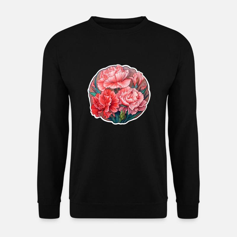 Carnations Carnation Cemetery Flowers - Unisex Sweatshirt - black
