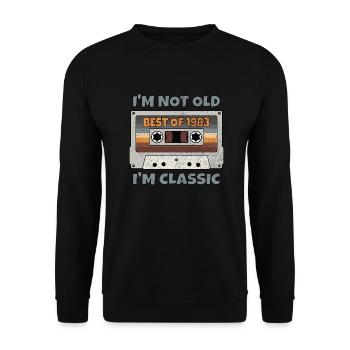 I'M NOT OLD I'M CLASSIC BEST OF 1983 Birthday gift - Unisex Sweatshirt - black - Front - Alina (178cm) & Michal (187cm)