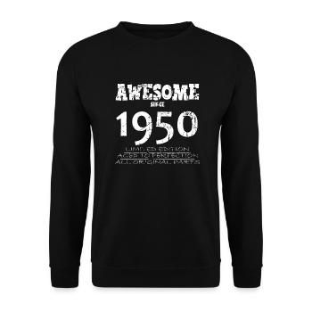 1950 - Legendary 74th Anniversary - Unisex Sweatshirt - black - Front - Alina (178cm) & Michal (187cm)