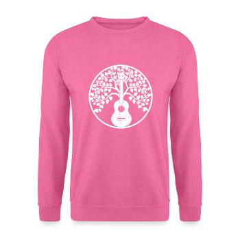 Ukulele tree Mandala weiss - Unisex Pullover - Pink - Vorne