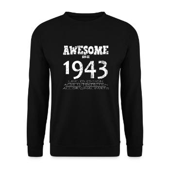 1943 - Legendary 81st Anniversary - Unisex Sweatshirt - black - Front - Alina (178cm) & Michal (187cm)