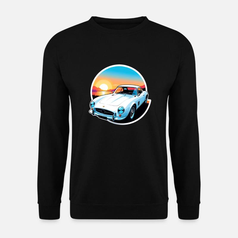 Oldtimer Sonnenuntergang - Unisex Pullover - Schwarz