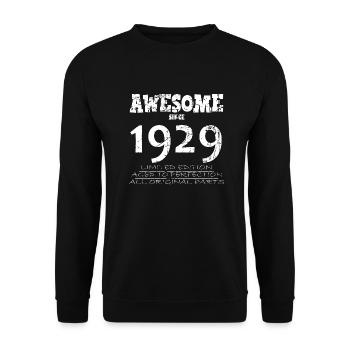1929 - 95e anniversaire légendaire - Sweat-shirt Unisexe - noir - Devant - Alina (178cm) & Michal (187cm)