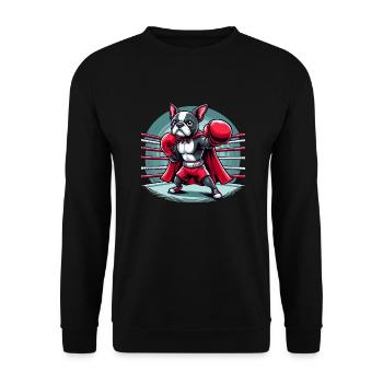 Hundeboxen - Unisex Pullover - Schwarz - Vorne - Alina (178cm) & Michal (187cm)