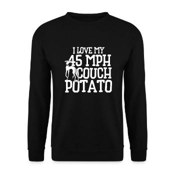 Windhund-Humor - Unisex Pullover - Schwarz - Vorne - Alina (178cm) & Michal (187cm)