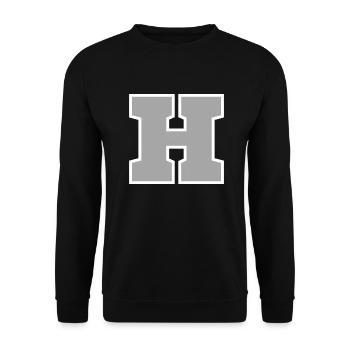 Letter h sport - Unisex Sweatshirt - black - Front - Alina (178cm) & Michal (187cm)