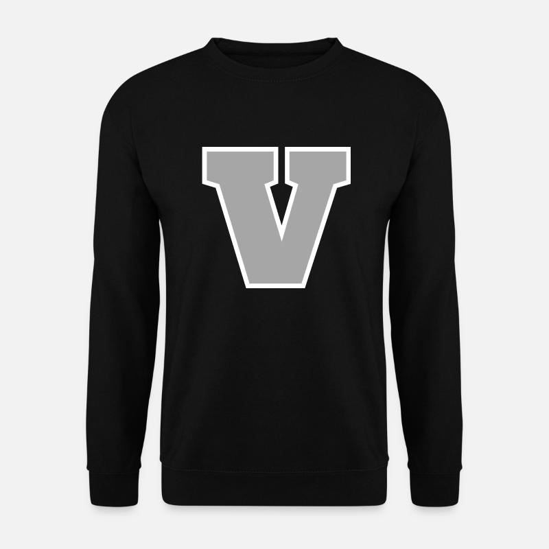 Buchstabe v Sport - Unisex Pullover - Schwarz