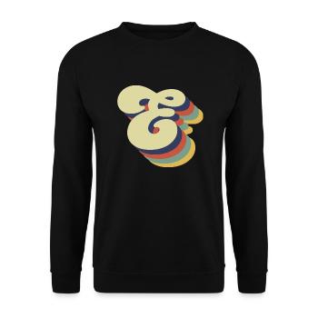Lettre e rétro - Sweat-shirt Unisexe - noir - Devant - Alina (178cm) & Michal (187cm)
