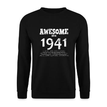 1941 - 83e anniversaire légendaire - Sweat-shirt Unisexe - noir - Devant - Alina (178cm) & Michal (187cm)