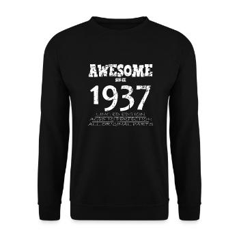 1937 - 87e anniversaire légendaire - Sweat-shirt Unisexe - noir - Devant - Alina (178cm) & Michal (187cm)