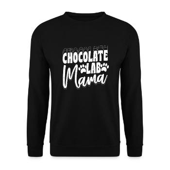 Chocolate Lab Mama Labrador Retriever Owner - Unisex Pullover - Schwarz - Vorne - Alina (178cm) & Michal (187cm)