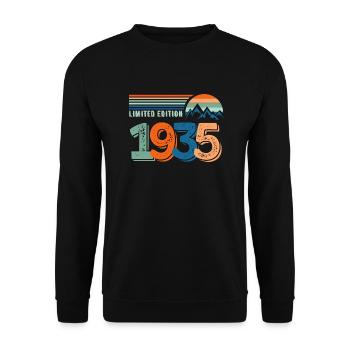 Limitierte Auflage 1935 - Unisex Pullover - Schwarz - Vorne - Alina (178cm) & Michal (187cm)