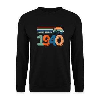Limitierte Auflage 1940 - Unisex Pullover - Schwarz - Vorne - Alina (178cm) & Michal (187cm)