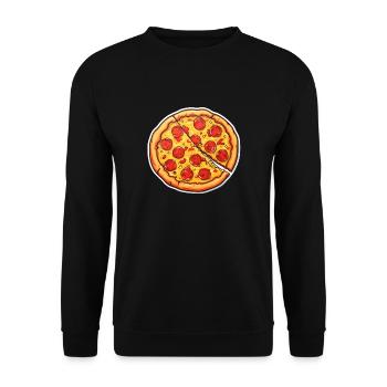 Pizza Salami - Unisex Pullover - Schwarz - Vorne - Alina (178cm) & Michal (187cm)