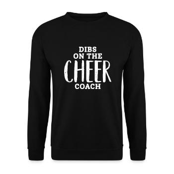 Dibs On The Cheer Coach Cheerleading Cheerleader - Unisex Sweatshirt - black - Front - Alina (178cm) & Michal (187cm)