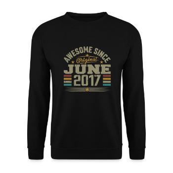 June 2017 Birthday Gift June 2017 June - Unisex Sweatshirt - black - Front - Alina (178cm) & Michal (187cm)