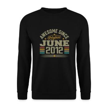 June 2012 Birthday Gift June 2012 June - Unisex Sweatshirt - black - Front - Alina (178cm) & Michal (187cm)