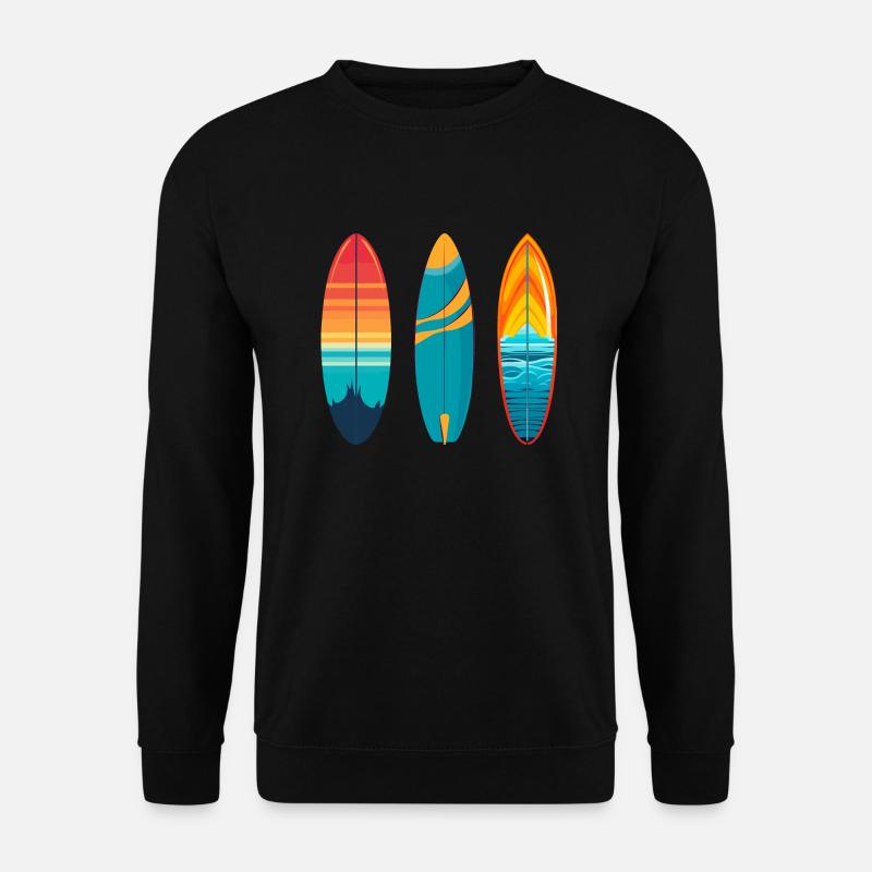 Surfbrett - Unisex Pullover - Schwarz
