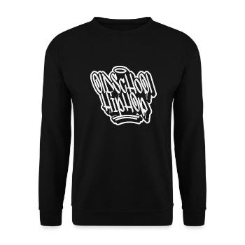 90s Golden Era Old School Hip Hop Vintage Graffiti - Unisex Sweatshirt - black - Front - Alina (178cm) & Michal (187cm)