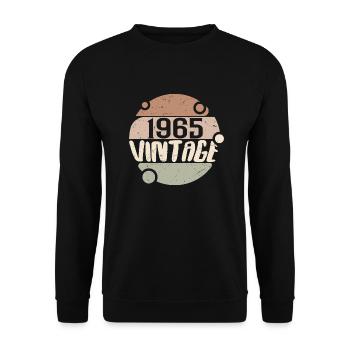 Jahrgang 1965 Retro Geschenke 1965 Jahrgang 1965 - Unisex Pullover - Schwarz - Vorne - Alina (178cm) & Michal (187cm)