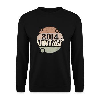 Vintage 2014 Retro Gifts 2014 Vintage 2014 - Unisex Sweatshirt - black - Front - Alina (178cm) & Michal (187cm)