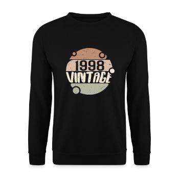 Vintage 1998 Retro Gifts 1998 Vintage 1998 - Unisex Sweatshirt - black - Front - Alina (178cm) & Michal (187cm)