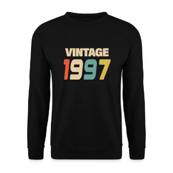 1997 Vintage Retro Classic 1997 - Unisex Pullover - Schwarz - Vorne - Alina (178cm) & Michal (187cm)