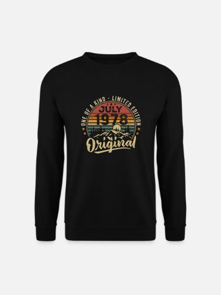 Juli 1978 Original 1978 Juli 1978 Geschenk - Unisex Pullover - Schwarz
