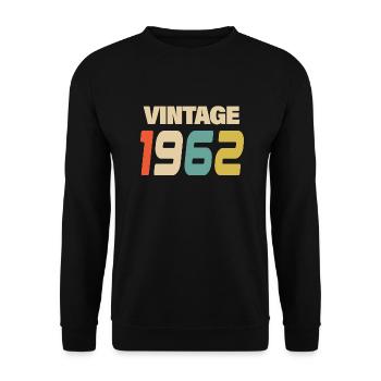 1962 Vintage Retro Classic 1962 - Unisex Sweatshirt - black - Front - Alina (178cm) & Michal (187cm)