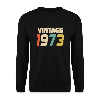 1973 Vintage Retro Classic 1973 - Unisex Sweatshirt - black - Front - Alina (178cm) & Michal (187cm)