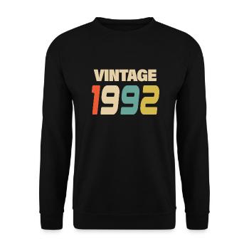 1992 Vintage Retro Classic 1992 - Unisex Sweatshirt - black - Front - Alina (178cm) & Michal (187cm)