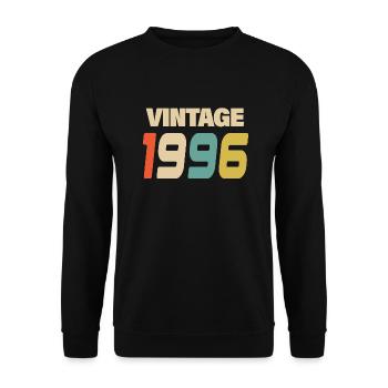 1996 Vintage Retro Classic 1996 - Unisex Sweatshirt - black - Front - Alina (178cm) & Michal (187cm)