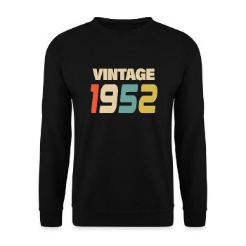 1952 Vintage Retro Classic 1952 - Unisex Sweatshirt - black - Front - Alina (178cm) & Michal (187cm)