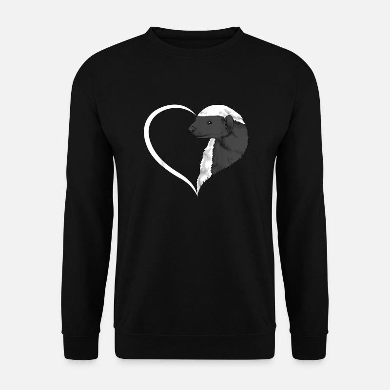 Herz süßer Honigdachs - Unisex Pullover - Schwarz