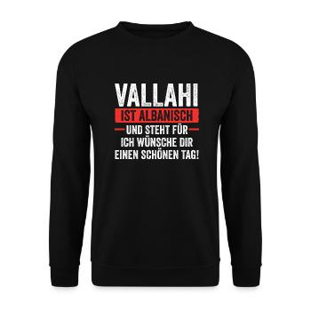 Albanians Albanian Albania - Unisex Sweatshirt - black - Front - Alina (178cm) & Michal (187cm)