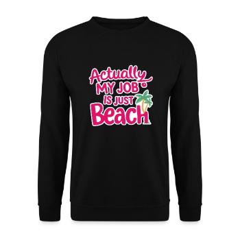 plage vacances soleil mer - Sweat-shirt Unisexe - noir - Devant - Alina (178cm) & Michal (187cm)