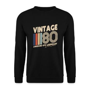 1980 - Unisex Sweatshirt - black - Front - Alina (178cm) & Michal (187cm)
