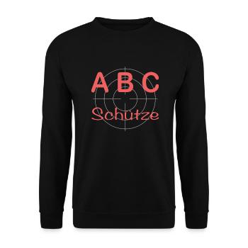 ABC-Schütze - Unisex Pullover - Schwarz - Vorne - Alina (178cm) & Michal (187cm)