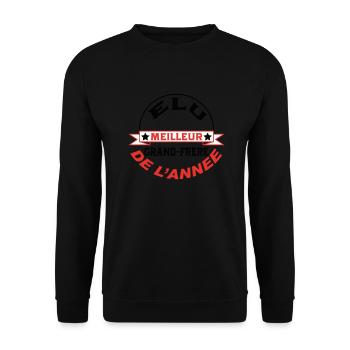 Elu meilleur GRAND FRERE de l'année - Sweat-shirt Unisexe - noir - Devant - Alina (178cm) & Michal (187cm)