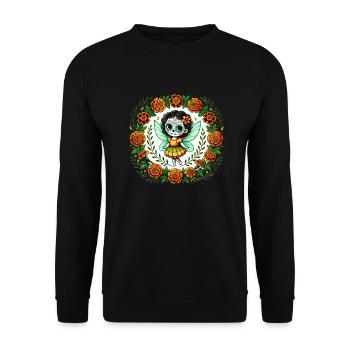 Fée Crâne de sucre - Sweat-shirt Unisexe - noir - Devant - Alina (178cm) & Michal (187cm)