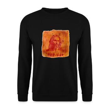 Jésus extraterrestre - Sweat-shirt Unisexe - noir - Devant - Alina (178cm) & Michal (187cm)