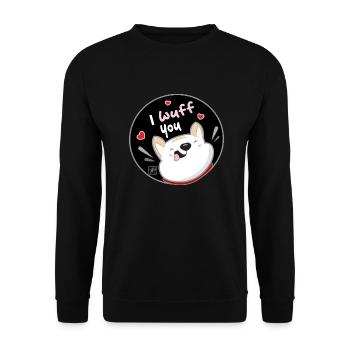 Chien Coréen - Style Japonais 09 - Sweat-shirt Unisexe - noir - Devant - Alina (178cm) & Michal (187cm)