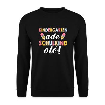1 Enfant de l’école primaire Rentrée Maternelle Kita E - Sweat-shirt Unisexe - noir - Devant - Alina (178cm) & Michal (187cm)